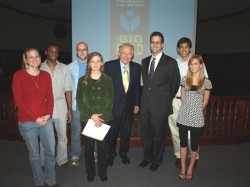 Dr. Robertson and Dr. Kaufman with essay and video contest winners