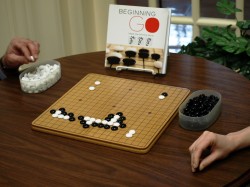 Relax while improving you understanding of strategy by playing Go at the Library.